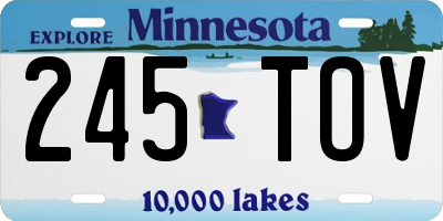 MN license plate 245TOV