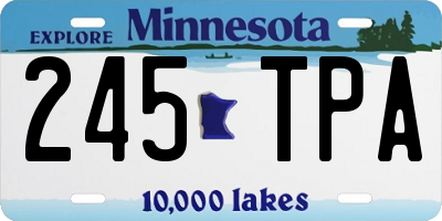 MN license plate 245TPA