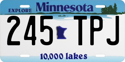 MN license plate 245TPJ