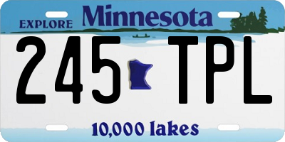 MN license plate 245TPL