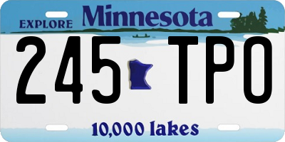 MN license plate 245TPO