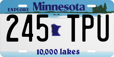 MN license plate 245TPU