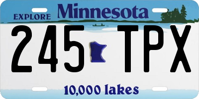 MN license plate 245TPX