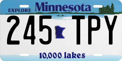 MN license plate 245TPY