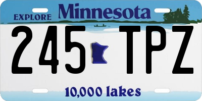 MN license plate 245TPZ