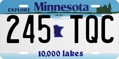 MN license plate 245TQC