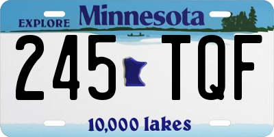 MN license plate 245TQF