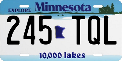 MN license plate 245TQL
