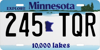 MN license plate 245TQR
