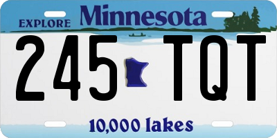 MN license plate 245TQT