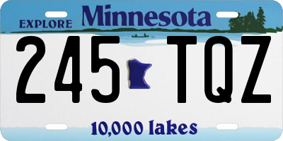 MN license plate 245TQZ