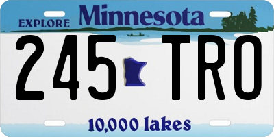 MN license plate 245TRO