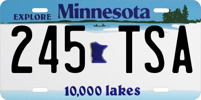 MN license plate 245TSA