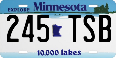 MN license plate 245TSB