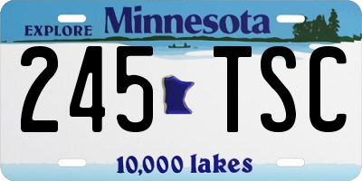 MN license plate 245TSC