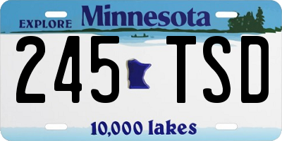 MN license plate 245TSD
