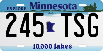 MN license plate 245TSG