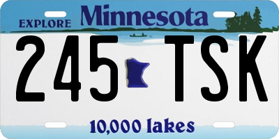 MN license plate 245TSK