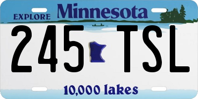 MN license plate 245TSL