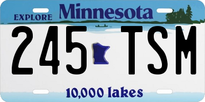 MN license plate 245TSM