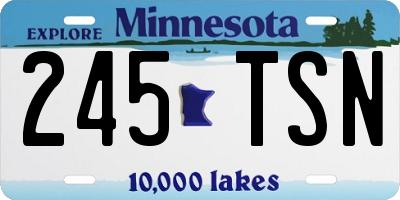 MN license plate 245TSN