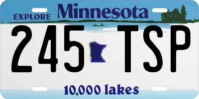 MN license plate 245TSP