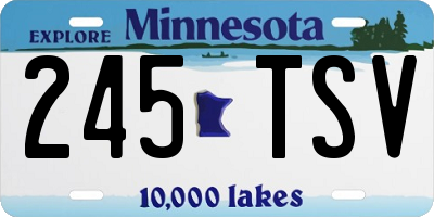 MN license plate 245TSV