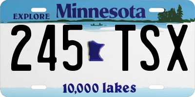 MN license plate 245TSX