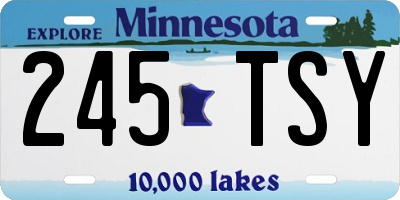 MN license plate 245TSY