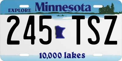 MN license plate 245TSZ