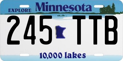 MN license plate 245TTB
