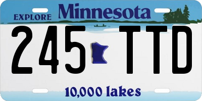MN license plate 245TTD
