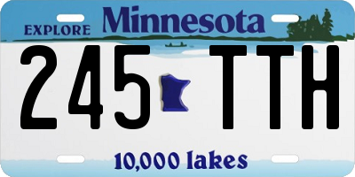 MN license plate 245TTH