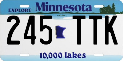 MN license plate 245TTK