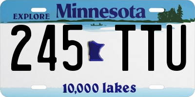 MN license plate 245TTU