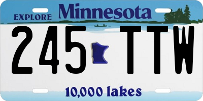 MN license plate 245TTW