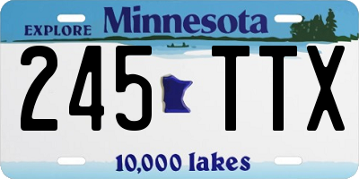 MN license plate 245TTX