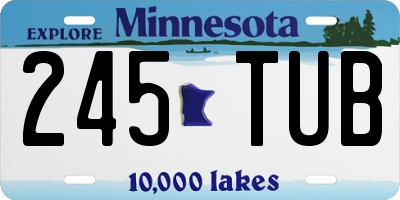 MN license plate 245TUB
