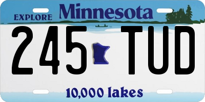 MN license plate 245TUD