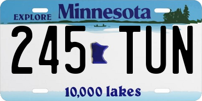 MN license plate 245TUN