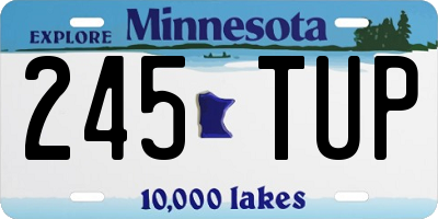 MN license plate 245TUP
