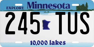 MN license plate 245TUS