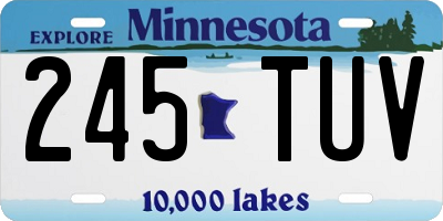 MN license plate 245TUV