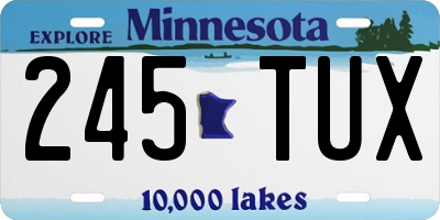 MN license plate 245TUX