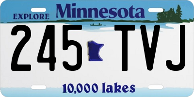 MN license plate 245TVJ