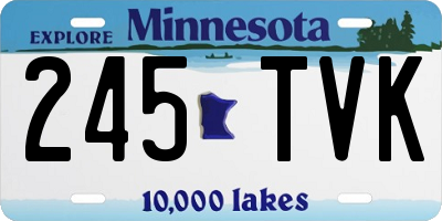 MN license plate 245TVK