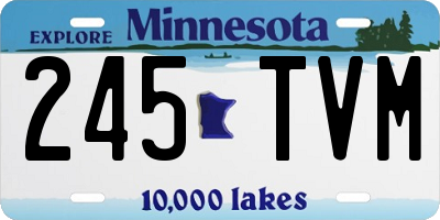 MN license plate 245TVM