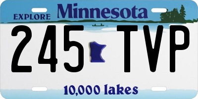 MN license plate 245TVP