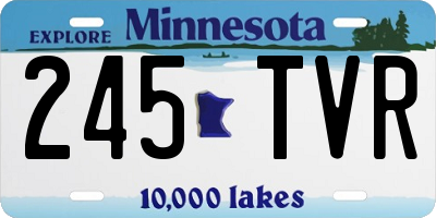 MN license plate 245TVR