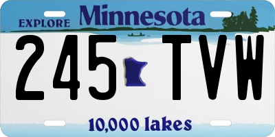 MN license plate 245TVW